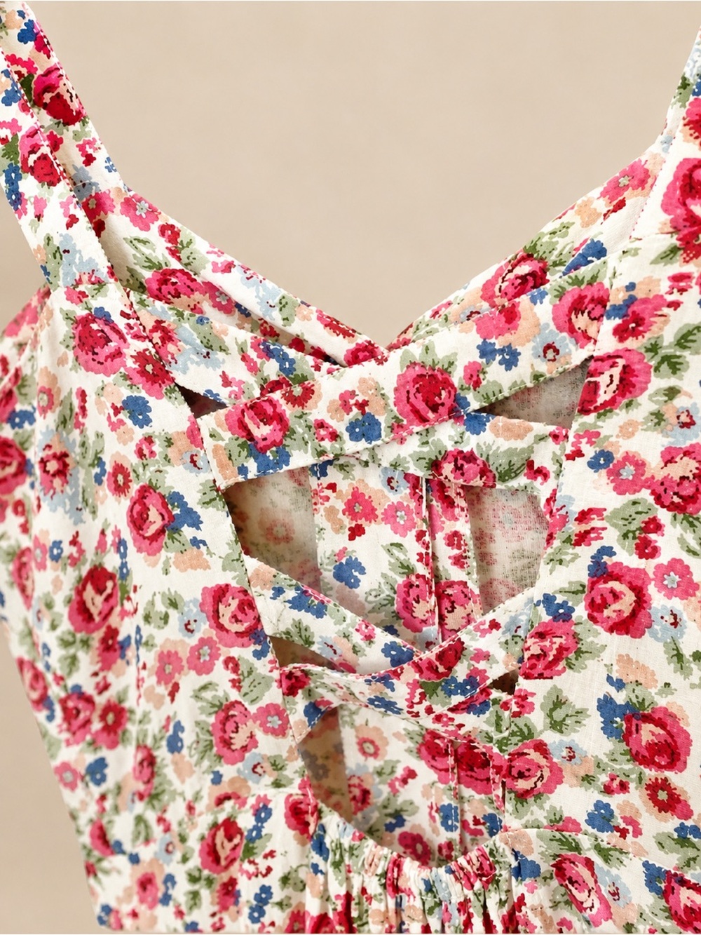 Urban Outfitters Staring At Stars Cross-back Romper 90s Floral Backless Playsuit - Picture 13 of 16